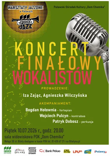 Koncert Finałowy Wokalistów Warsztatów Jazzowych sPOKo Jazz Puławy 2026